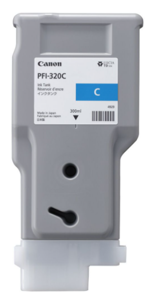 Canon PFI-320C 300-ml Cyan Ink Cartridge for imagePROGRAF TM-200, TM-250, TM-300, TM-305, TM-350, TM-355, GP-200, GP-300