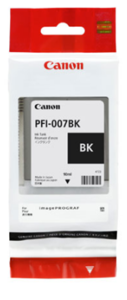 Canon Ink Tank PFI-007BK - Dye Black Ink Tank 90ml - 2143C001AA