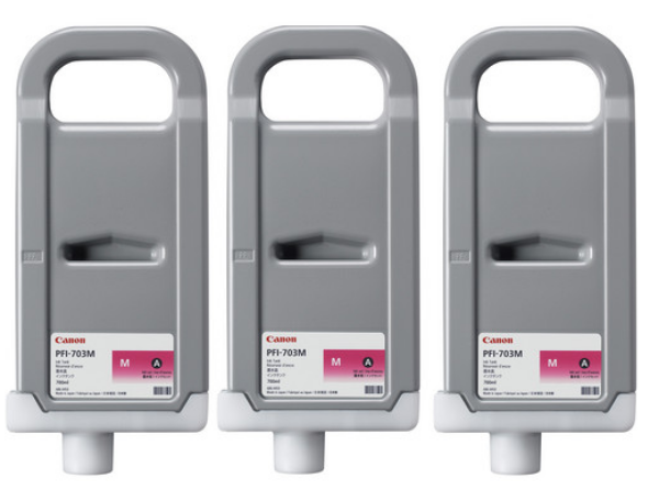 Canon PFI-703M 700ml Magenta Ink Tanks (3 Pack) - 2965B003AA
