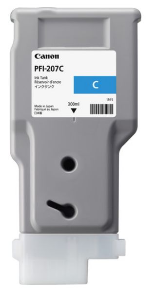 Canon PFI-207C Cyan Ink Cartridge (300ml)  for imagePROGRAF iPF680, iPF685, iPF780, iPF785 - 8790B001AA