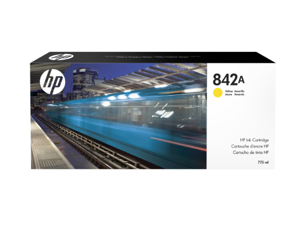 HP 842A 775-ml Yellow PageWide XL Ink Cartridge for HP PageWide XL 8000
