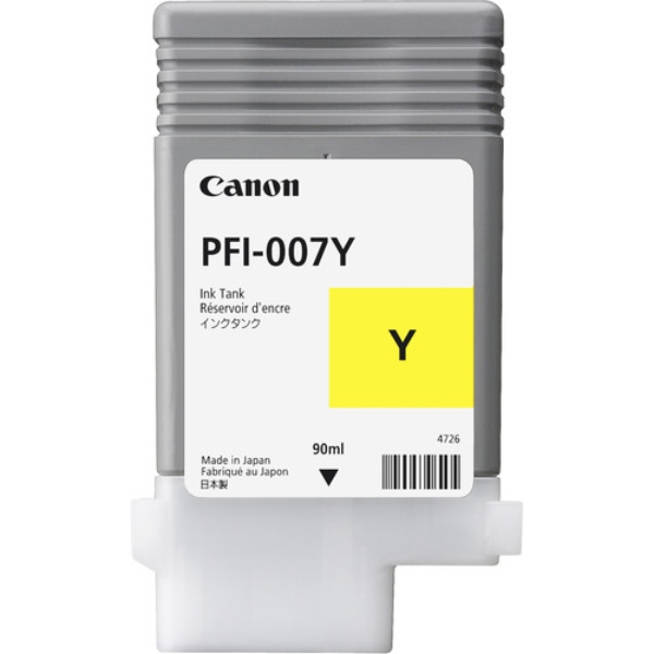 Canon PFI-007Y Dye Yellow Ink Tank 90ml - 2146C001AA