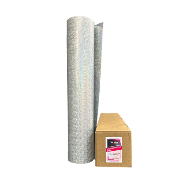 STS DTF Cold Peel Glitter Foil Film 24"x164' Roll