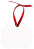 UNISUB Gloss White Aluminum Creative Border Ornaments 2-Sided Benelux 3.95"x2.76" (0.045" thick) - 50 pieces	