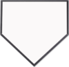 UNISUB Gloss White MDF Large Homeplate Plaque 10"x10" (0.625" thick) - 12 pieces	