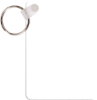 UNISUB Gloss White Aluminum Rectangle Key Chains 2-Sided 1.6" x 2.25" (0.045" thick) - 50 pieces