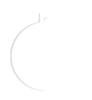 UNISUB Acrylic Gloss White Ball & Stem Ornaments 1-Sided 3" x 3.37" (0.25" thick) - 25 pieces