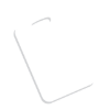 UNISUB Acrylic Gloss White Rectangle Bag Tags 1-Sided 4" x 2.75"(0.25" thick) - 25 pieces