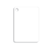 UNISUB Gloss White Acrylic Rectangle Key Chains 1-Sided 2.25" x 1.6" (0.25" thick) - 25 pieces