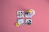 UNISUB Premium Hardboard Gloss White Square Coasters w/Cork Back 3.78" x 3.78" (0.267" thick) - 24 pieces