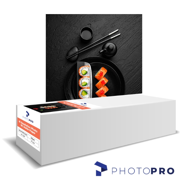 PhotoPro Hi-Resolution Photo RC Matte Paper 24"x100' Roll  - Aqueous