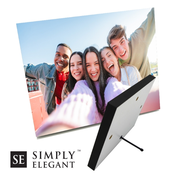 Simply Elegant Photo Panel 8" x 10" Black Edge with Stand - Case of 10