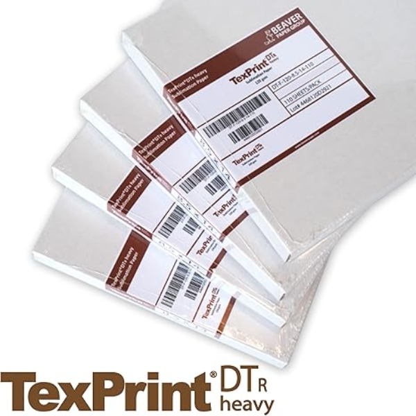 Beaver TexPrint DTR Heavy 120gsm Dye-Sub Paper 8.5"x14" - 110 Sheets	