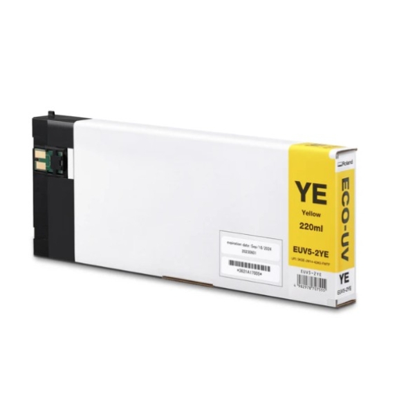 Roland Eco-UV5 Yellow Ink Cartridge 220ml for BD-8, BD-12
