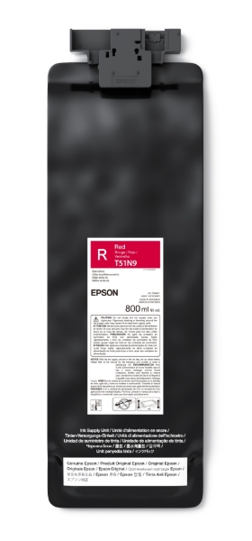 Epson UltraChrome GS3 Eco-Solvent Red Ink Cartridge 800ml for SureColor S9170