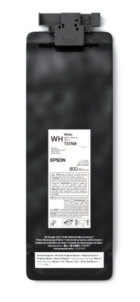 Epson UltraChrome GS3 Eco-Solvent White Ink Cartridge 800ml for SureColor S9170