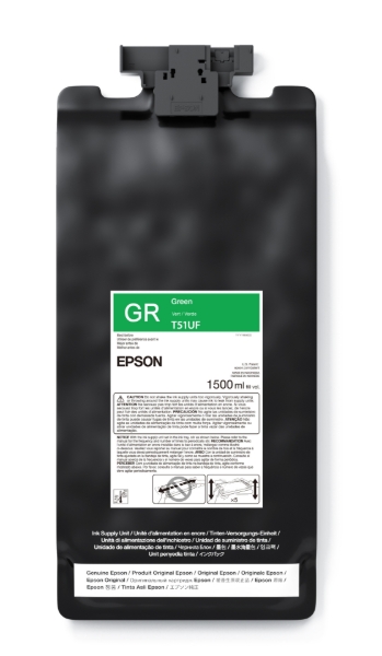 Epson UltraChrome GS3 Eco-Solvent Green Ink Cartridge 1.5 L for SureColor S9170