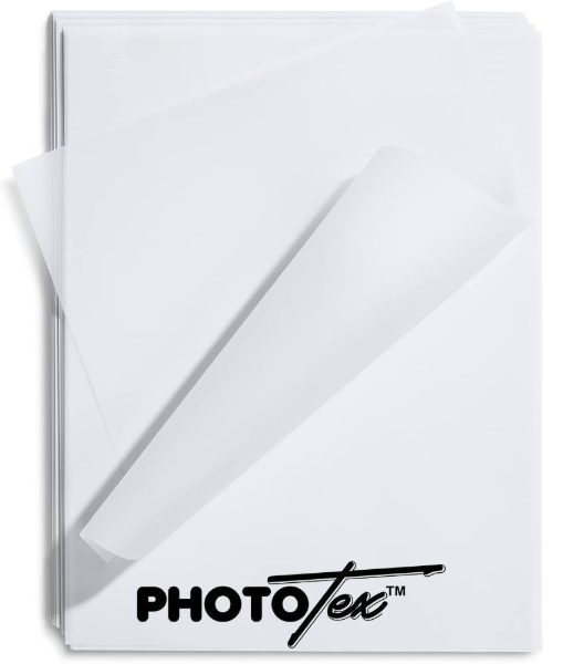 Photo Tex Original Removable Self-Adhesive Fabric (Aqueous, UV & Latex) 8.5"x11" - 50 Sheets	