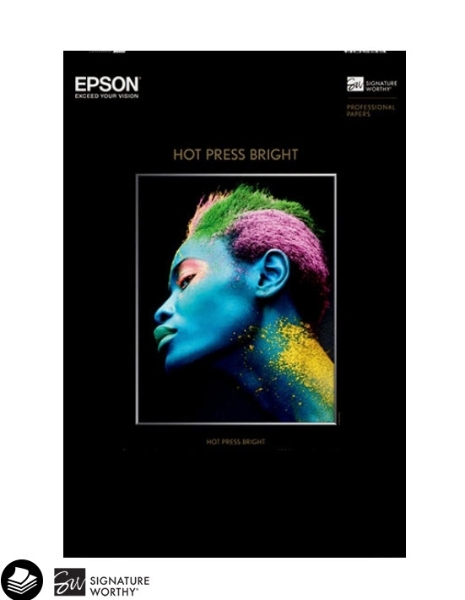 EPSON Hot Press Bright 330gsm 17"x22" - 25 Sheets