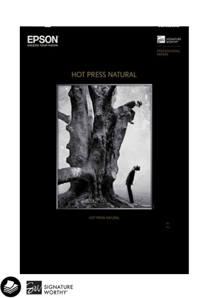 EPSON Hot Press Natural 330gsm 8.5"x11" - 25 Sheets