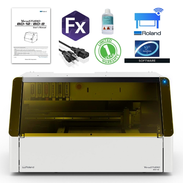 Roland VersaSTUDIO BD-12 13"x9" Desktop UV Flatbed Printer with White Ink